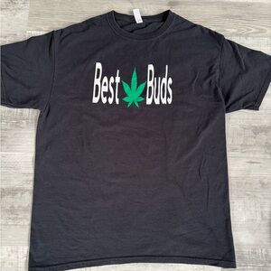 Jerzees Black 'Best Buds' Graphic Tee